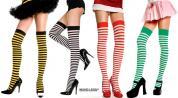 Music Legs: calze a righe colorate.